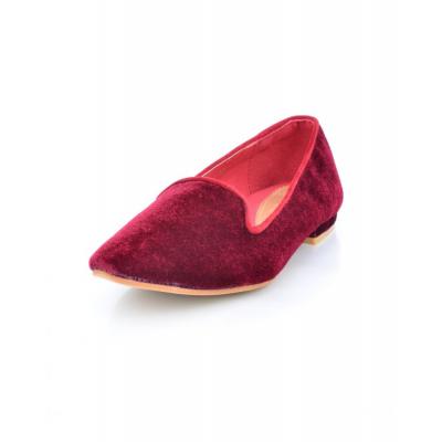 Popular fashion wool-silk red pumps