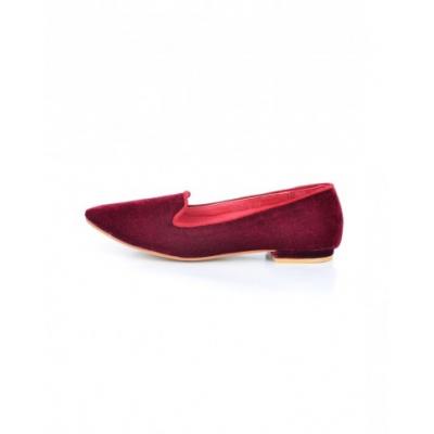 Popular fashion wool-silk red pumps